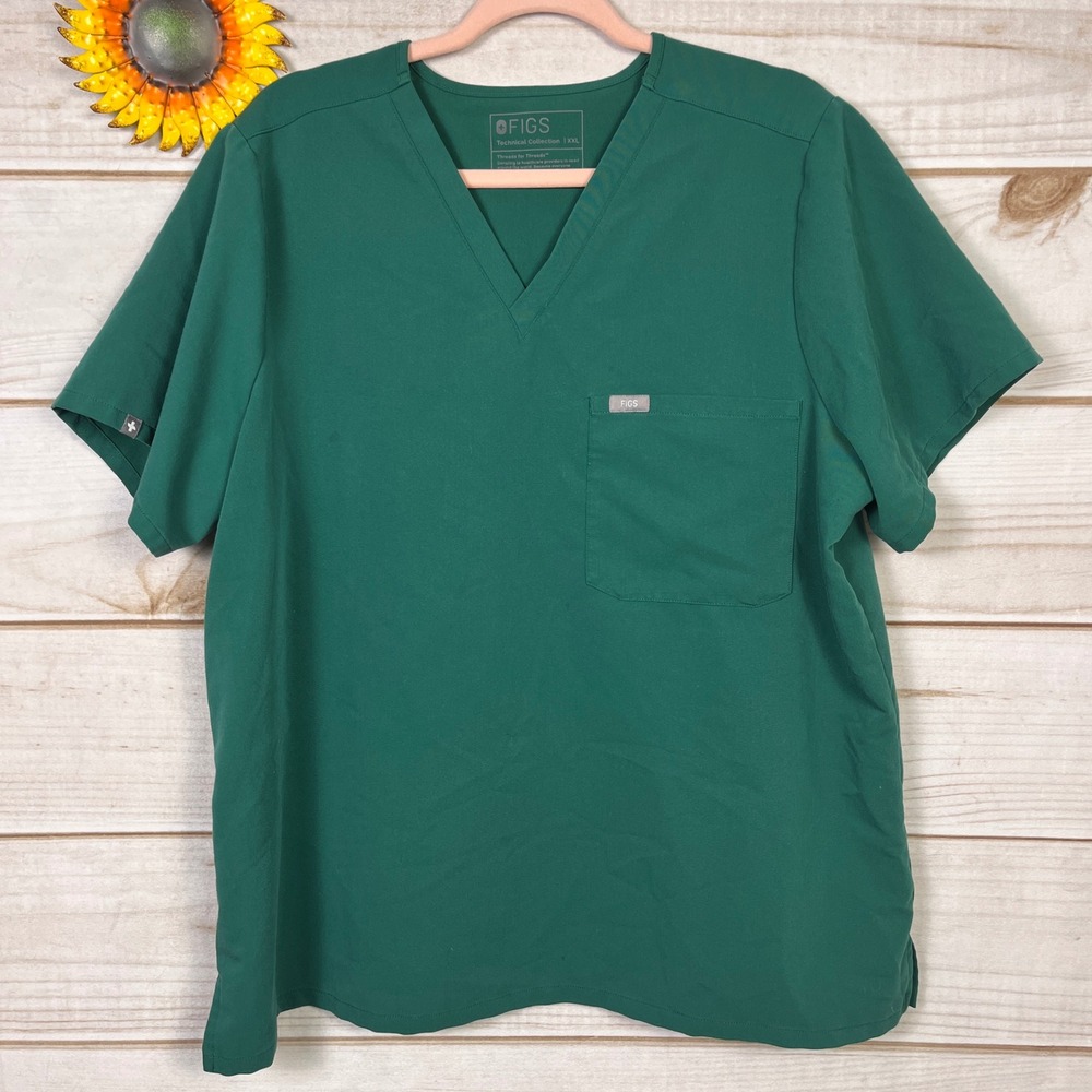 FIGS Technical Collection XXL Hunter Green Caterina Scrub Top
